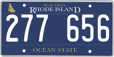 RI license plate 277656