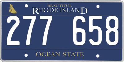 RI license plate 277658