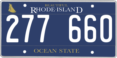 RI license plate 277660