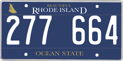 RI license plate 277664