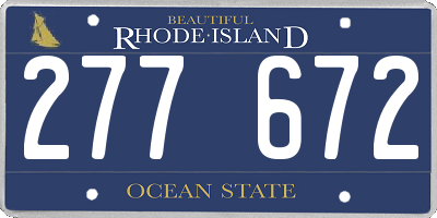 RI license plate 277672