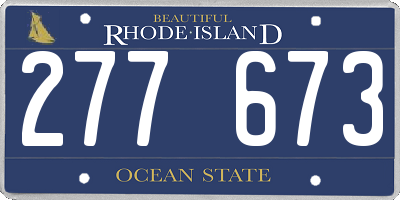 RI license plate 277673