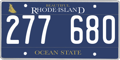 RI license plate 277680