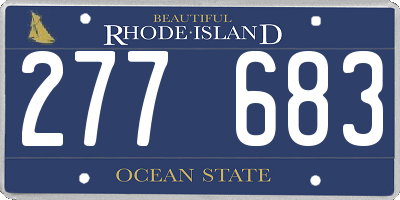 RI license plate 277683