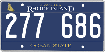 RI license plate 277686