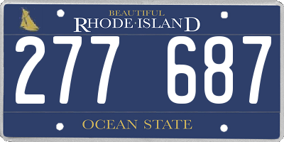 RI license plate 277687