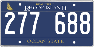 RI license plate 277688