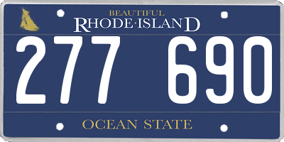 RI license plate 277690
