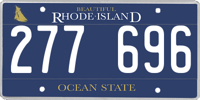 RI license plate 277696