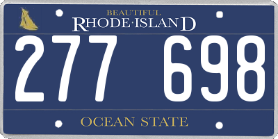 RI license plate 277698
