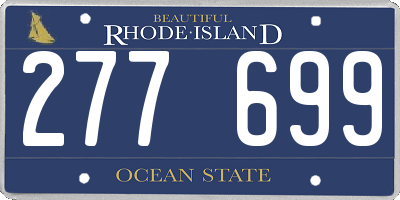 RI license plate 277699