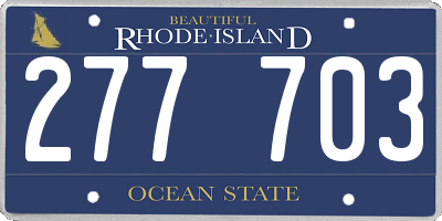 RI license plate 277703