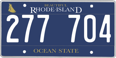 RI license plate 277704
