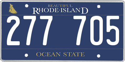 RI license plate 277705