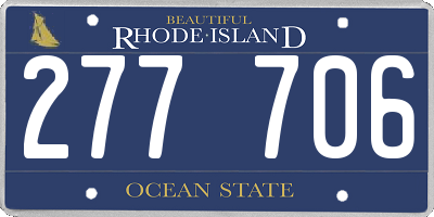 RI license plate 277706