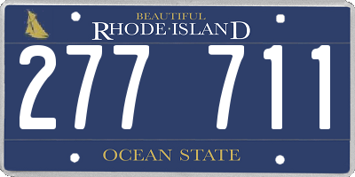 RI license plate 277711