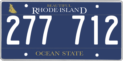 RI license plate 277712