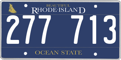 RI license plate 277713