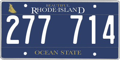 RI license plate 277714