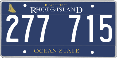 RI license plate 277715