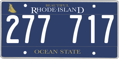 RI license plate 277717