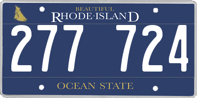 RI license plate 277724
