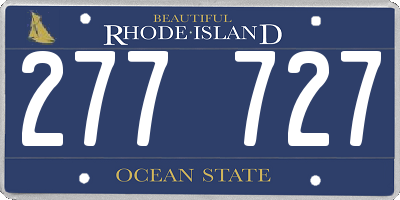RI license plate 277727