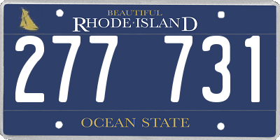 RI license plate 277731