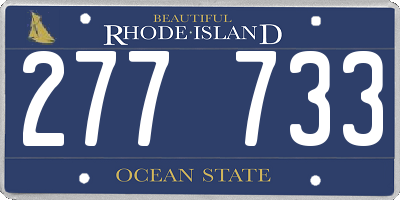 RI license plate 277733