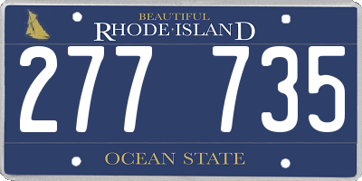 RI license plate 277735