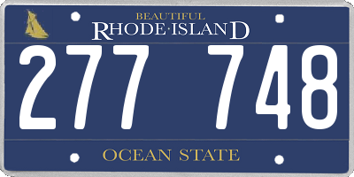 RI license plate 277748