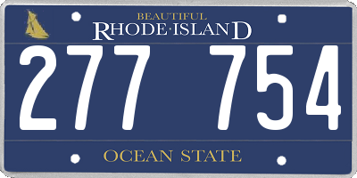 RI license plate 277754
