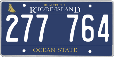 RI license plate 277764