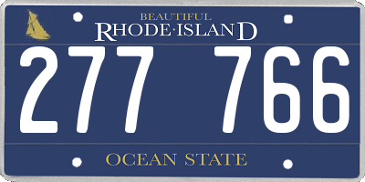 RI license plate 277766
