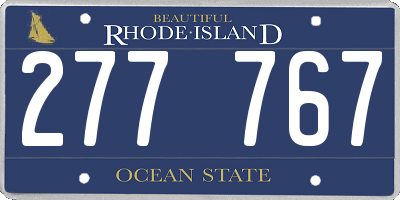 RI license plate 277767