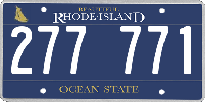 RI license plate 277771