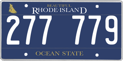 RI license plate 277779