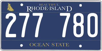 RI license plate 277780