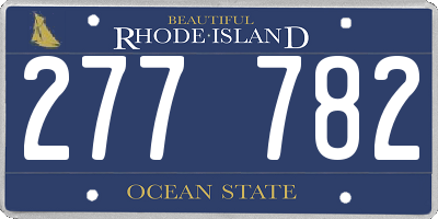 RI license plate 277782