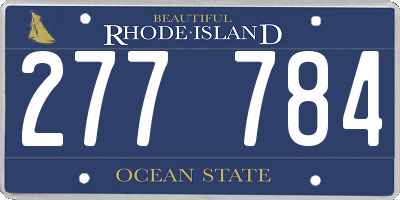 RI license plate 277784