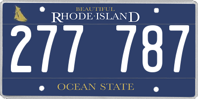 RI license plate 277787
