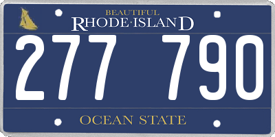 RI license plate 277790