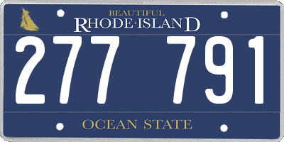 RI license plate 277791