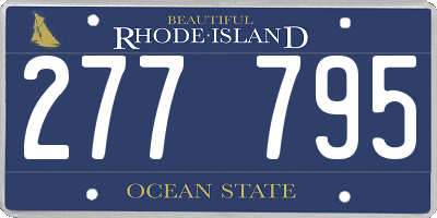 RI license plate 277795