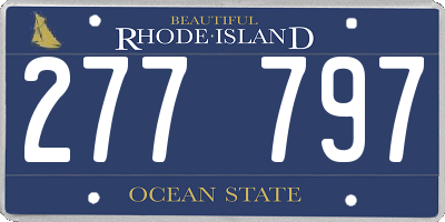 RI license plate 277797