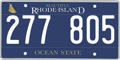 RI license plate 277805