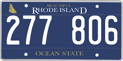 RI license plate 277806