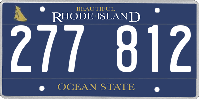 RI license plate 277812