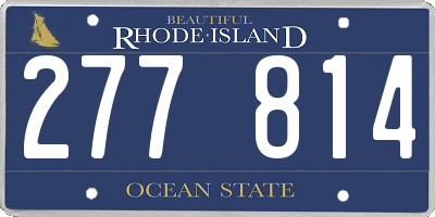 RI license plate 277814