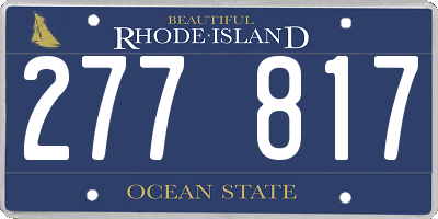 RI license plate 277817
